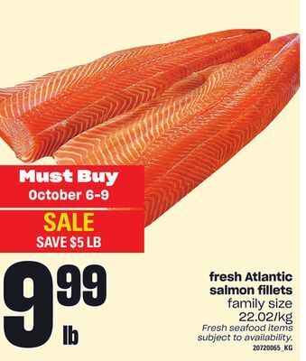Independent Grocer Fresh atlantic salmon fillets offer