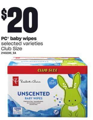 Independent Grocer Pc® baby wipes offer