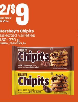 Independent Grocer Hershey's chipits, 180-270 g offer