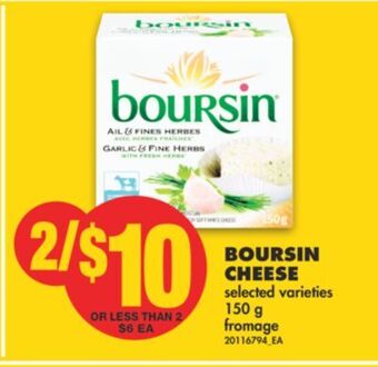 No Frills Boursin cheese, 150 g offer