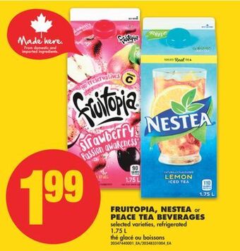 No Frills Fruitopia, nestea or peace tea beverages, 1.75 l offer