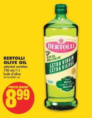 No Frills Bertolli olive oil, 750 ml/1 l offer