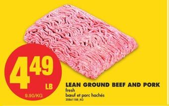 No Frills Lean ground beef and pork offer