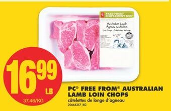 No Frills Pc® free from® australian lamb loin chops offer