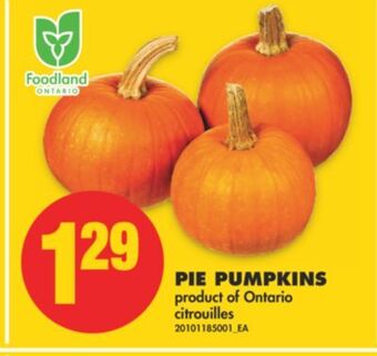 No Frills Pie pumpkins offer