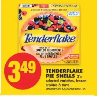 No Frills Tenderflake pie shells, 2's offer