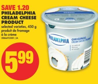 No Frills Philadelphia cream cheese product, 450 g offer