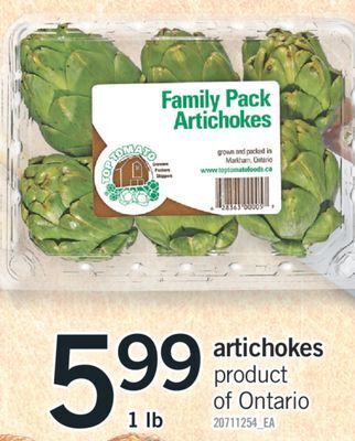 Fortinos Artichokes, 1 lb offer