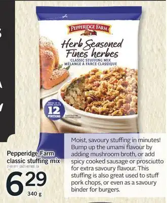 Fortinos Pepperidge farm classic stuffing mix, 340 g offer