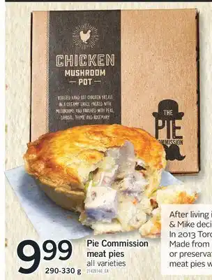 Fortinos Pie commission meat pies, 290-330 g offer