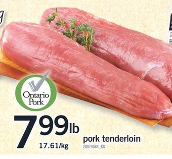 Fortinos Pork tenderloin offer