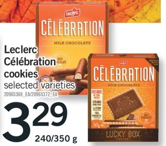 Fortinos Leclerc célébration cookies, 240/350 g offer