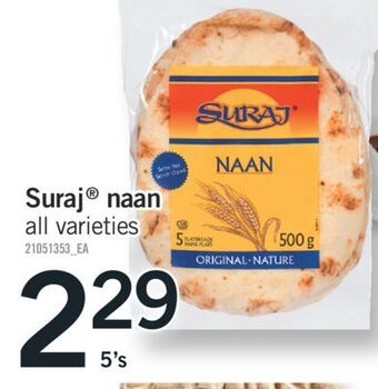 Fortinos Suraj® naan, 5's offer