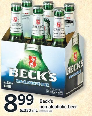 Fortinos Beck's non-alcoholic beer, 6x330 ml offer