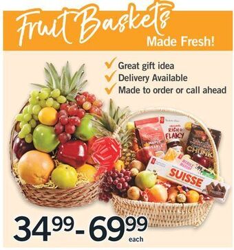 Fortinos Fruit baskets offer