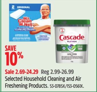 Canadian Tire Selected household cleaning and air freshening products offer