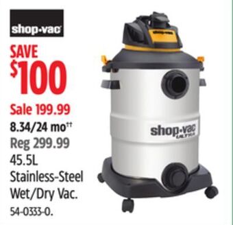 Canadian Tire Shop-vac stainless-steel wet/dry vac offer