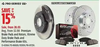 Canadian Tire Premium brake pads and rotors, xtreme duty brake pads and performance brake kits offer