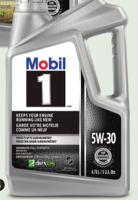 Canadian Tire Mobil 1 synthetic motor oil offer