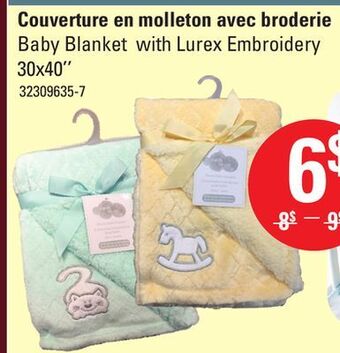 Sushi Shop Baby blanket with lurex embroidery offer