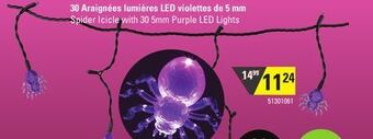 Sushi Shop Spider icicle with 30 5mm purple led lights offer