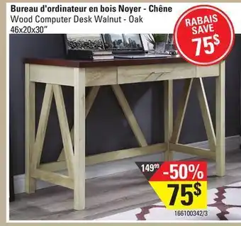 Sushi Shop Wood computer desk walnut - oak offer
