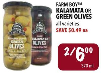 Farm Boy Farm boy™ kalamata or green olives offer