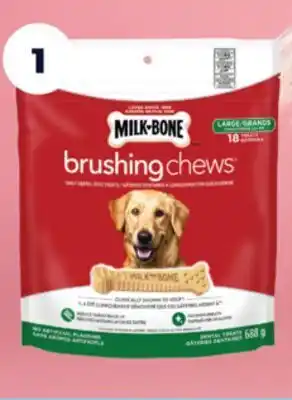 Real Canadian Superstore Milk-bone brushing chews dental treats for dogs, 535-688 g offer