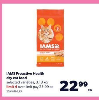 Real Canadian Superstore Iams proactive health dry cat food, 3.18 kg offer