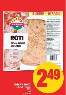 No Frills Crispy roti, 15's offer