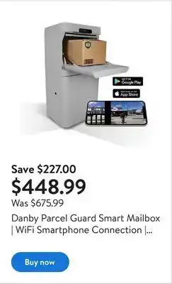 Walmart Danby parcel guard smart mailbox | wifi smartphone connection | live camera offer