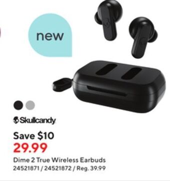 Staples Skullcandy dime 2 true wireless earbuds offer