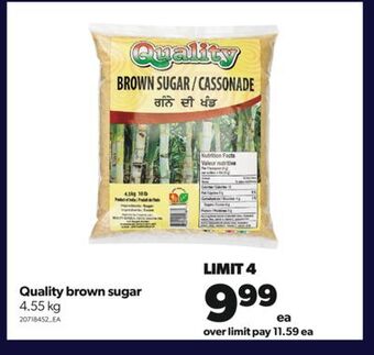 Real Canadian Superstore Quality brown sugar, 4.55 kg offer
