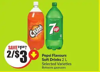 FreshCo Pepsi flavours soft drinks 2 l selected varieties offer