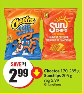 FreshCo Cheetos 170-285 g sunchips 205 g offer