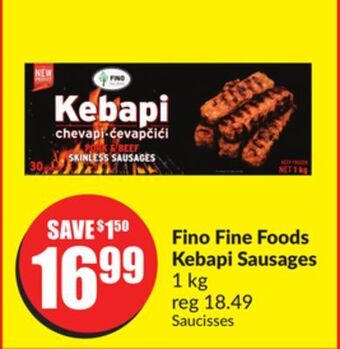 FreshCo Fino fine foods kebapi sausages 1 kg offer