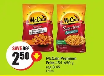 FreshCo Mccain premium fries 454-650 g offer