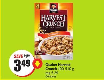 FreshCo Quaker harvest crunch 400-510 g offer