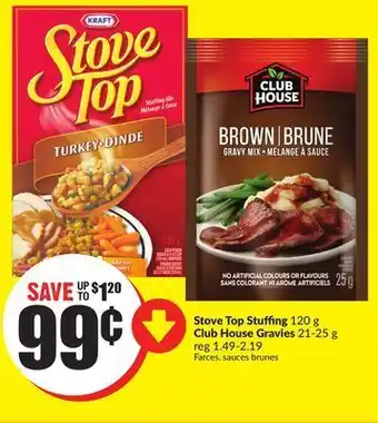 FreshCo Stove top stuffing 120 g club house gravies 21-25 g offer