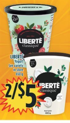 Marché Adonis Liberté yogurt offer