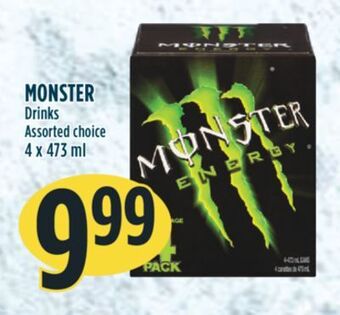 Marché Adonis Monster drinks offer
