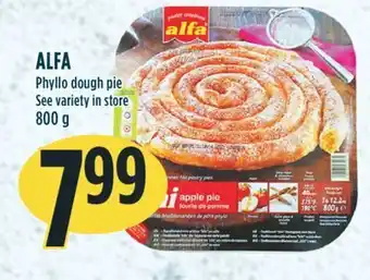 Marché Adonis Alfa phyllo dough pie offer