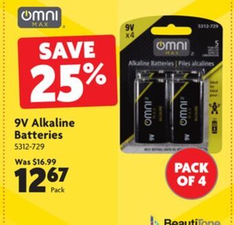 Home Hardware 9v alkaline batteries offer