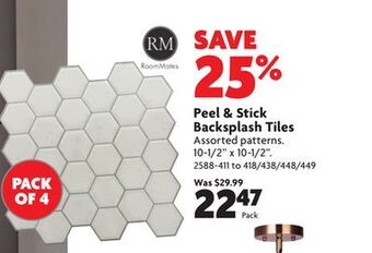 Home Hardware Peel & stick backsplash tiles offer