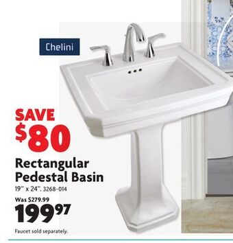 Home Hardware Rectangular pedestal basin offer