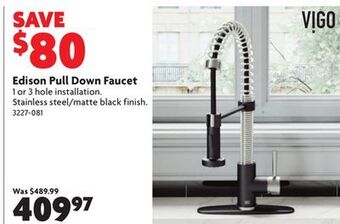 Home Hardware Edison pull down faucet offer