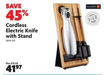 Home Hardware Cordless electric knife with stand offer