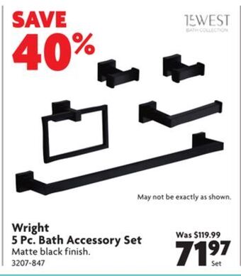 Home Hardware Wright 5 pc. bath accessory set offer