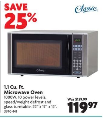 Home Hardware 1.1 cu. ft. microwave oven offer