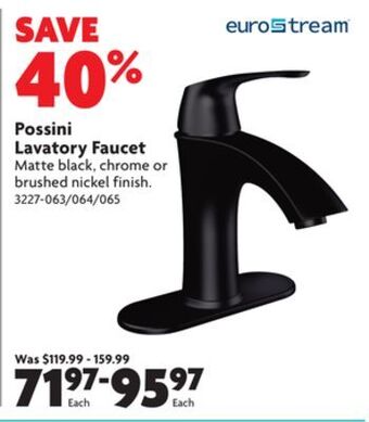 Home Hardware Possini lavatory faucet offer